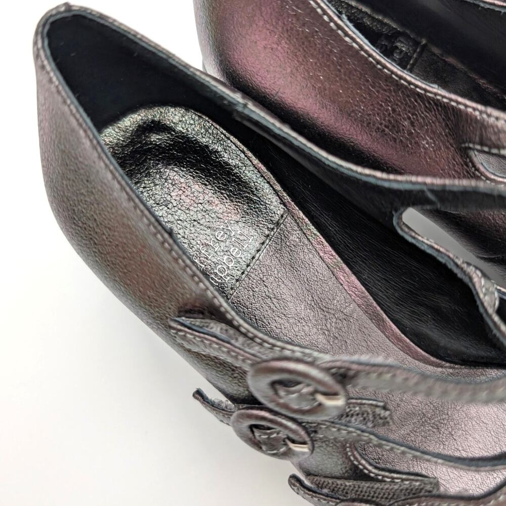 Jeffrey Campbell Tierz Mary Jane Pumps Women's Pewter Metallic Size US6.5 EU37 - Picture 10 of 11
